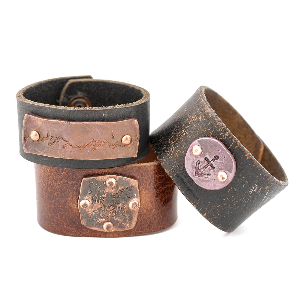 Leather & Copper Cuffs