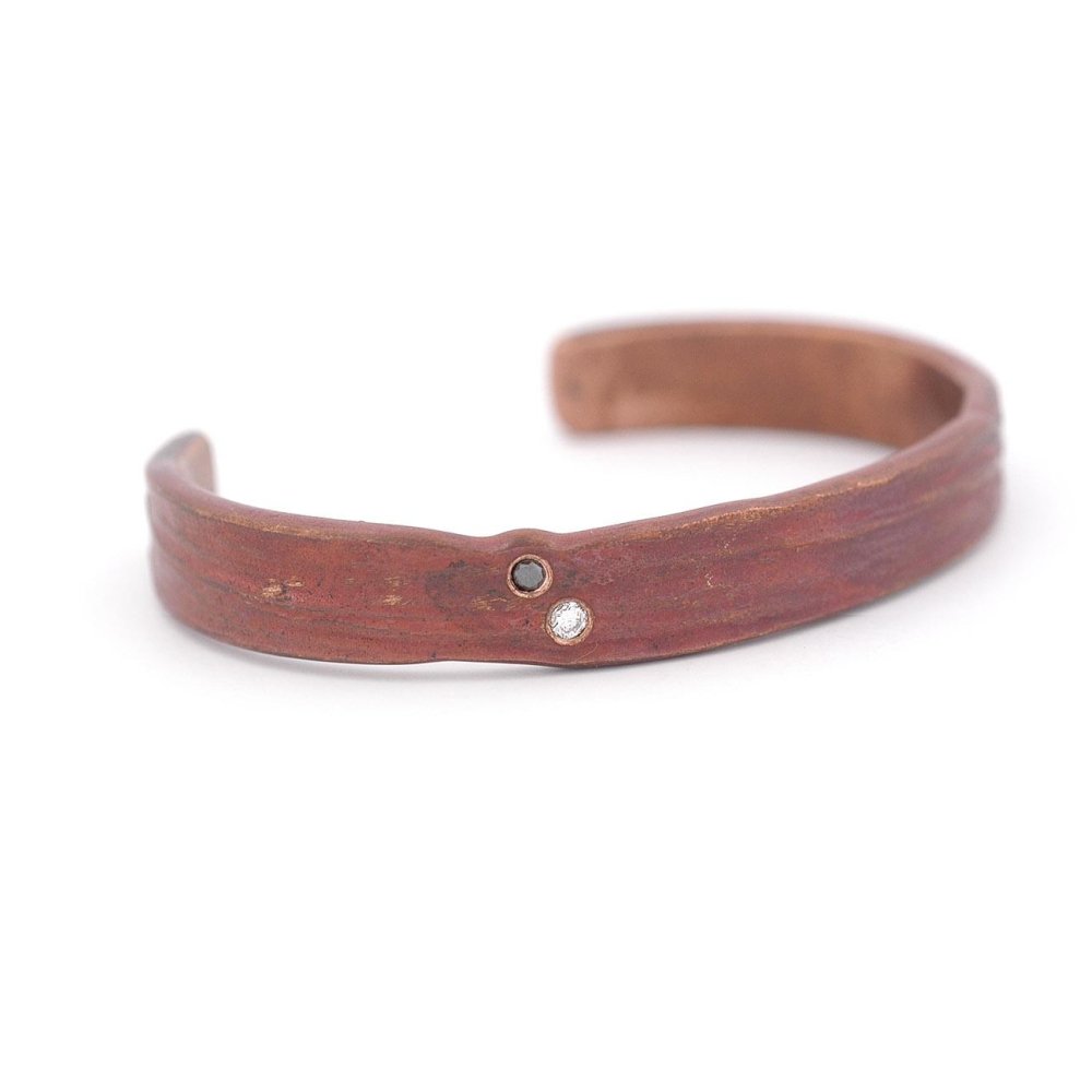 Copper Bracelet with Diamonds - John Paul Designs
