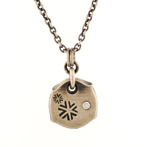 Snowflakes Pendant with an Ideal Cut Diamond