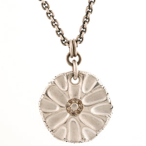 Champagne Diamonds in a Flower Pendant