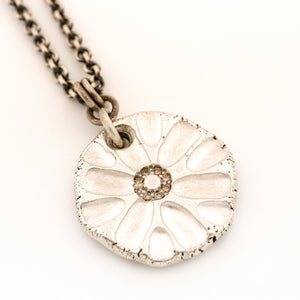 Champagne Diamonds in a Flower Pendant