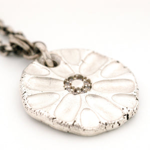 Champagne Diamonds in a Flower Pendant