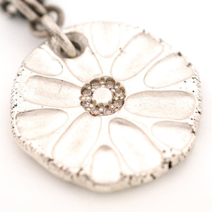 Champagne Diamonds in a Flower Pendant