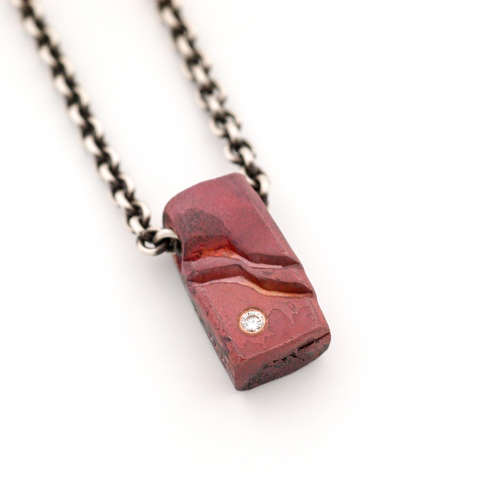 Copper Mountain Pendant with a Diamond