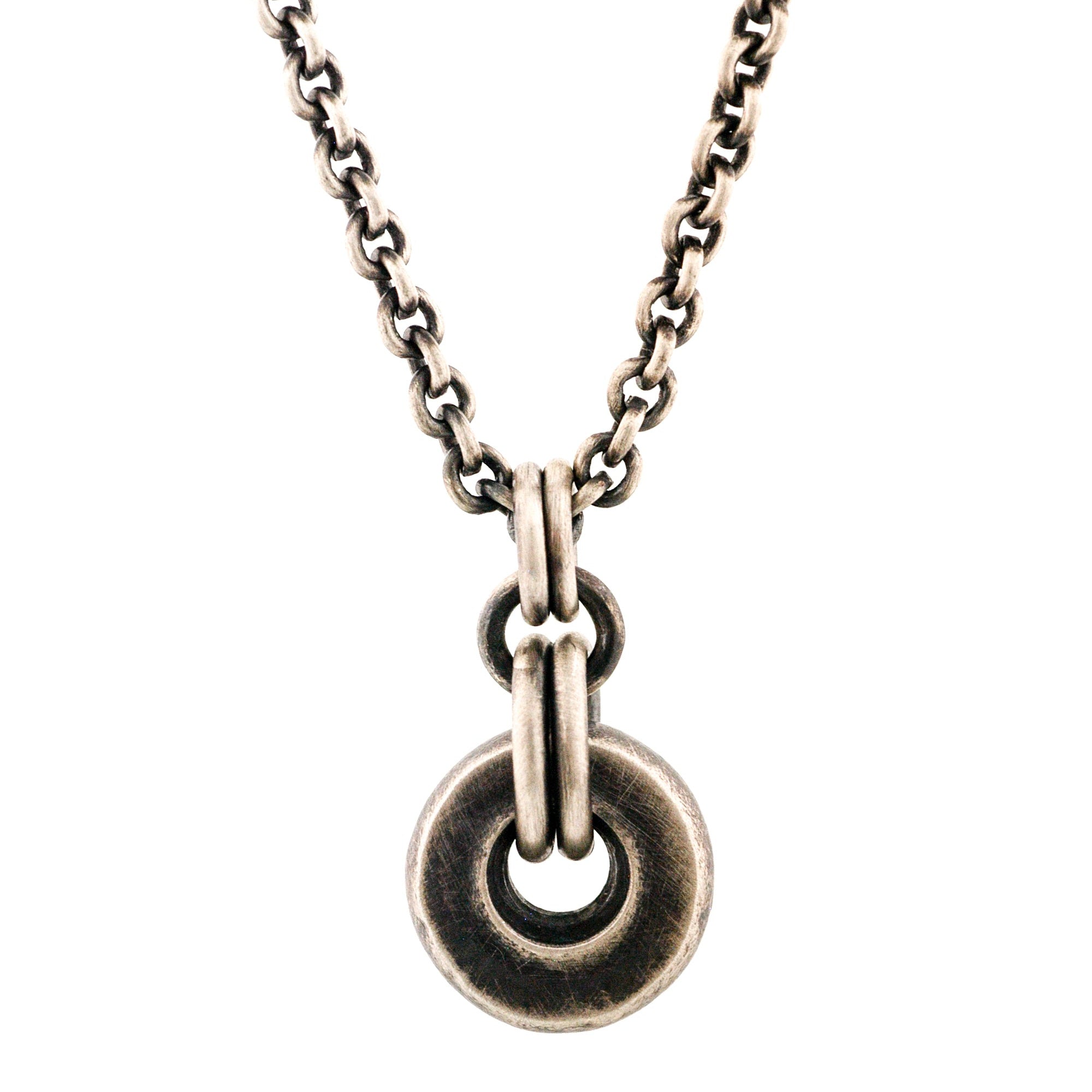 Sterling Silver Wide Circle Pendant