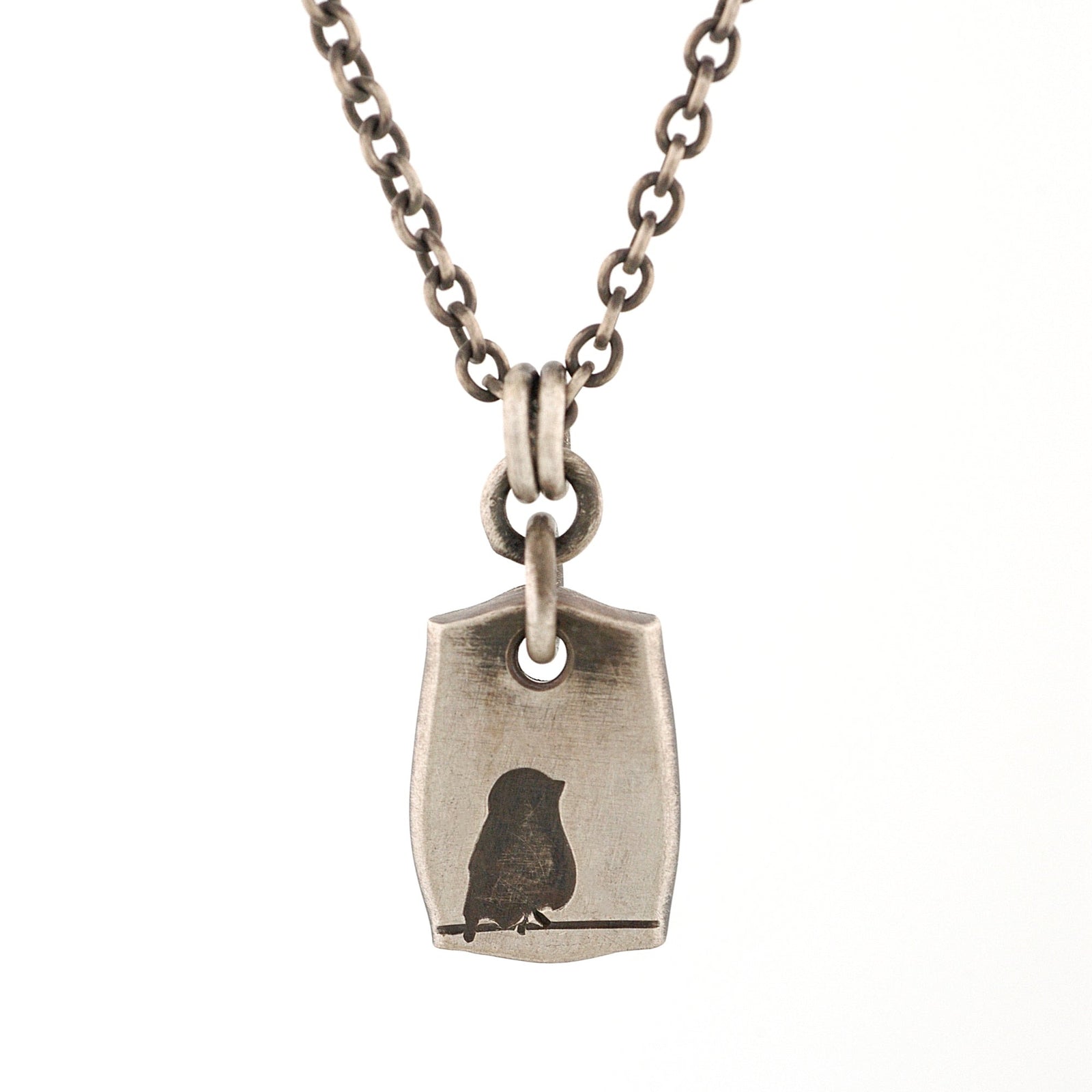Bird on a Wire Sterling Silver Pendant
