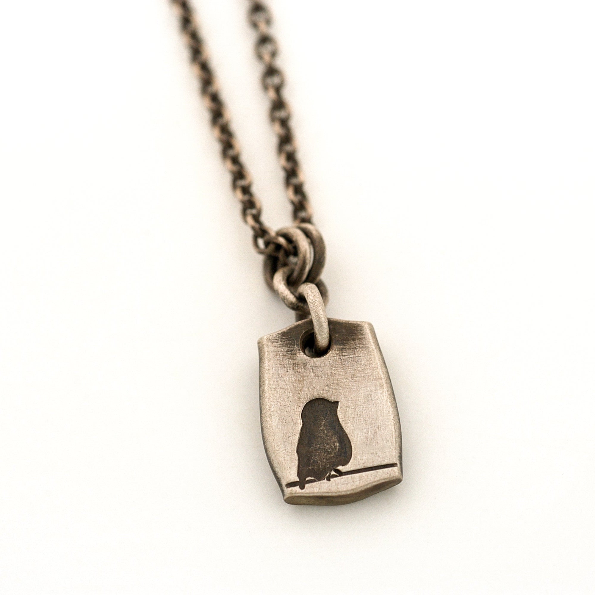 Bird on a Wire Sterling Silver Pendant