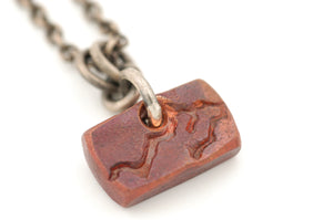 Mountain Range Hand-Forged Copper Pendant