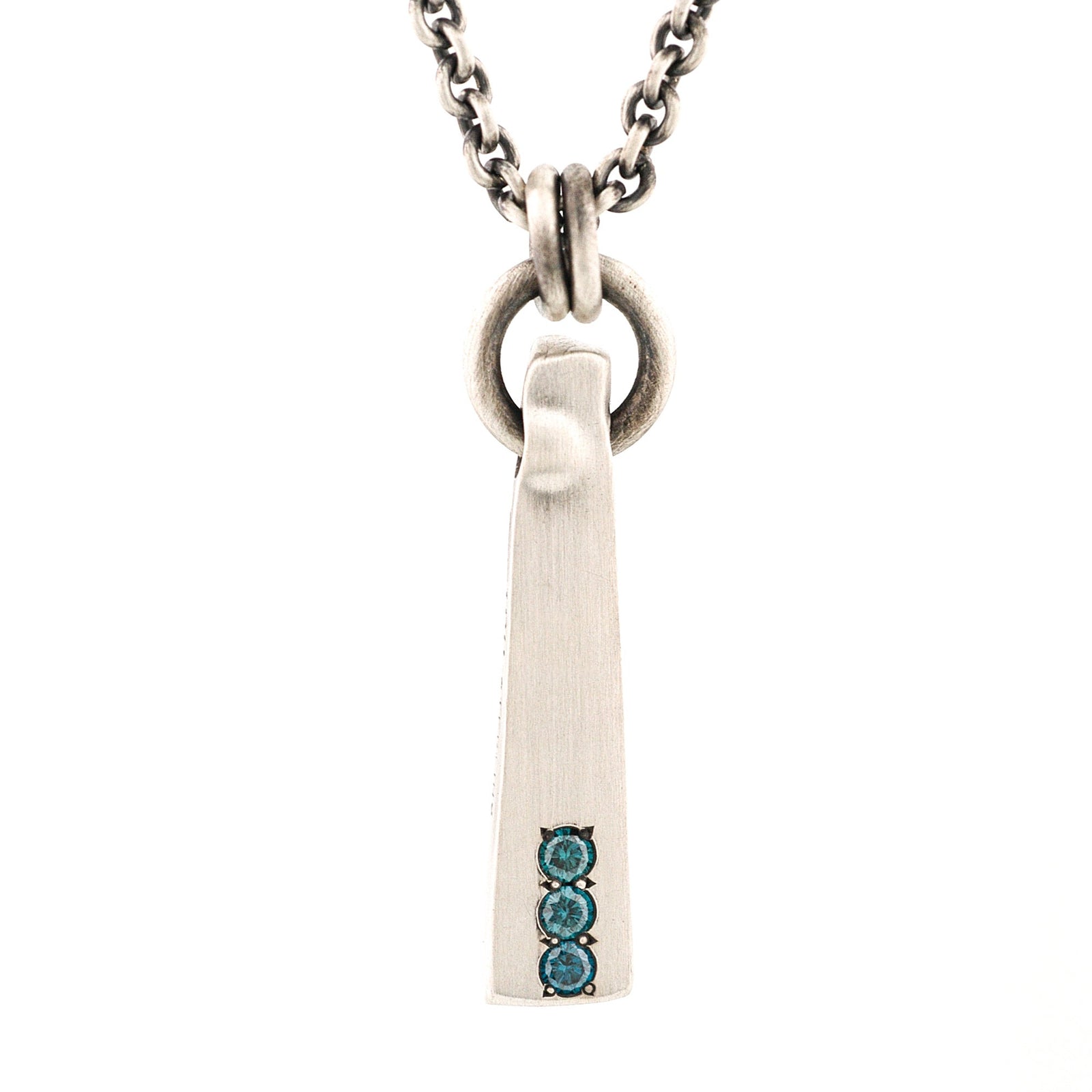 Blue Diamond Row Silo Pendant
