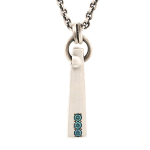 Blue Diamond Row Silo Pendant