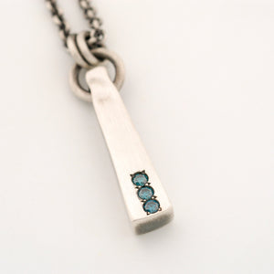 Blue Diamond Row Silo Pendant