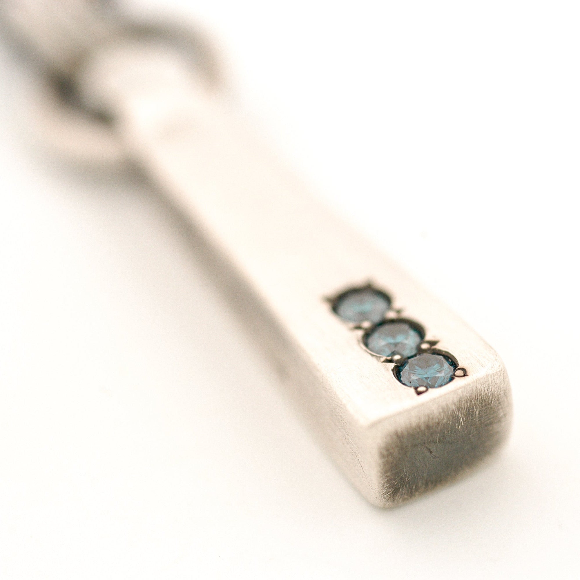 Blue Diamond Row Silo Pendant