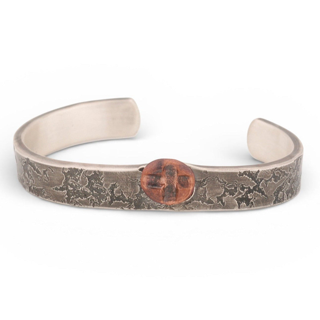 Sterling Silver Cuff with a big Copper Rivet