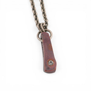Copper Silo Pendant with Montana Sapphire
