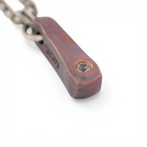 Copper Silo Pendant with Montana Sapphire