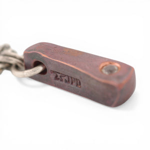 Copper Silo Pendant with Montana Sapphire