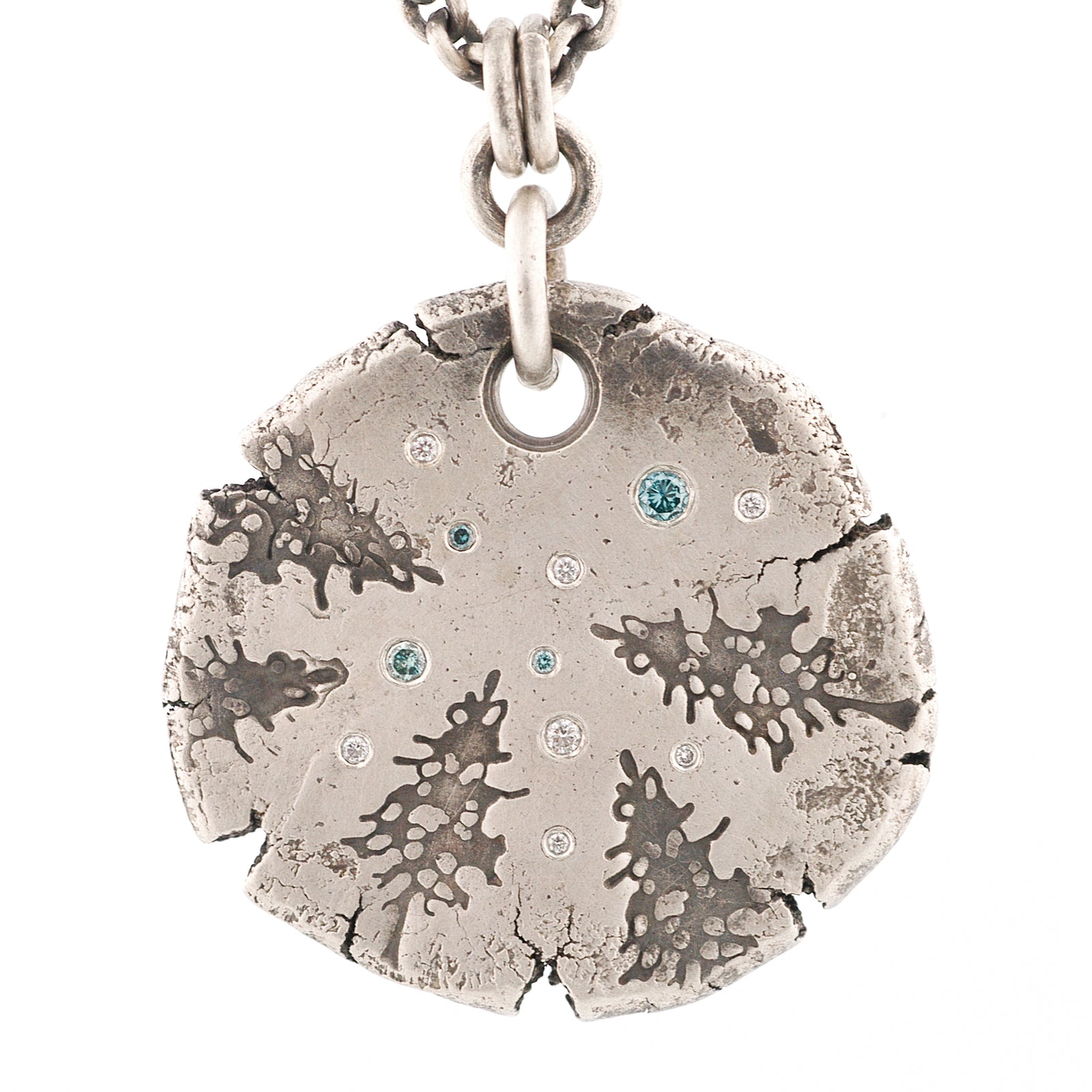 Stars Through the Treetops Diamonds in Silver Pendant