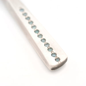 Long Blue Diamond Stick Pendant