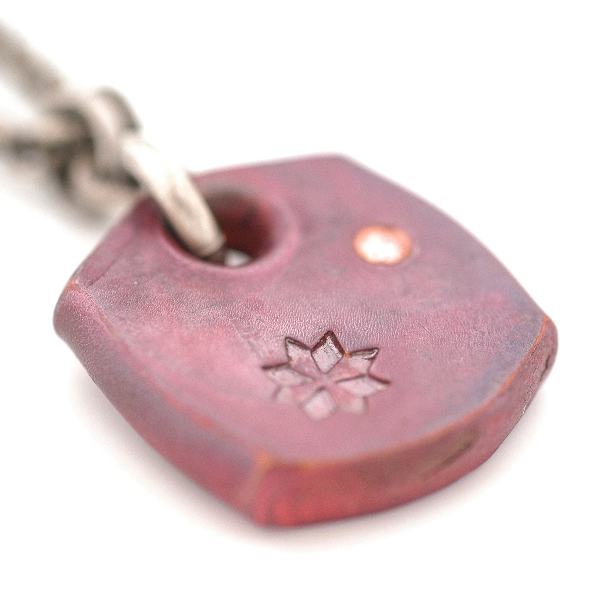 Forged Copper Pendant with Ideal Cut Diamond