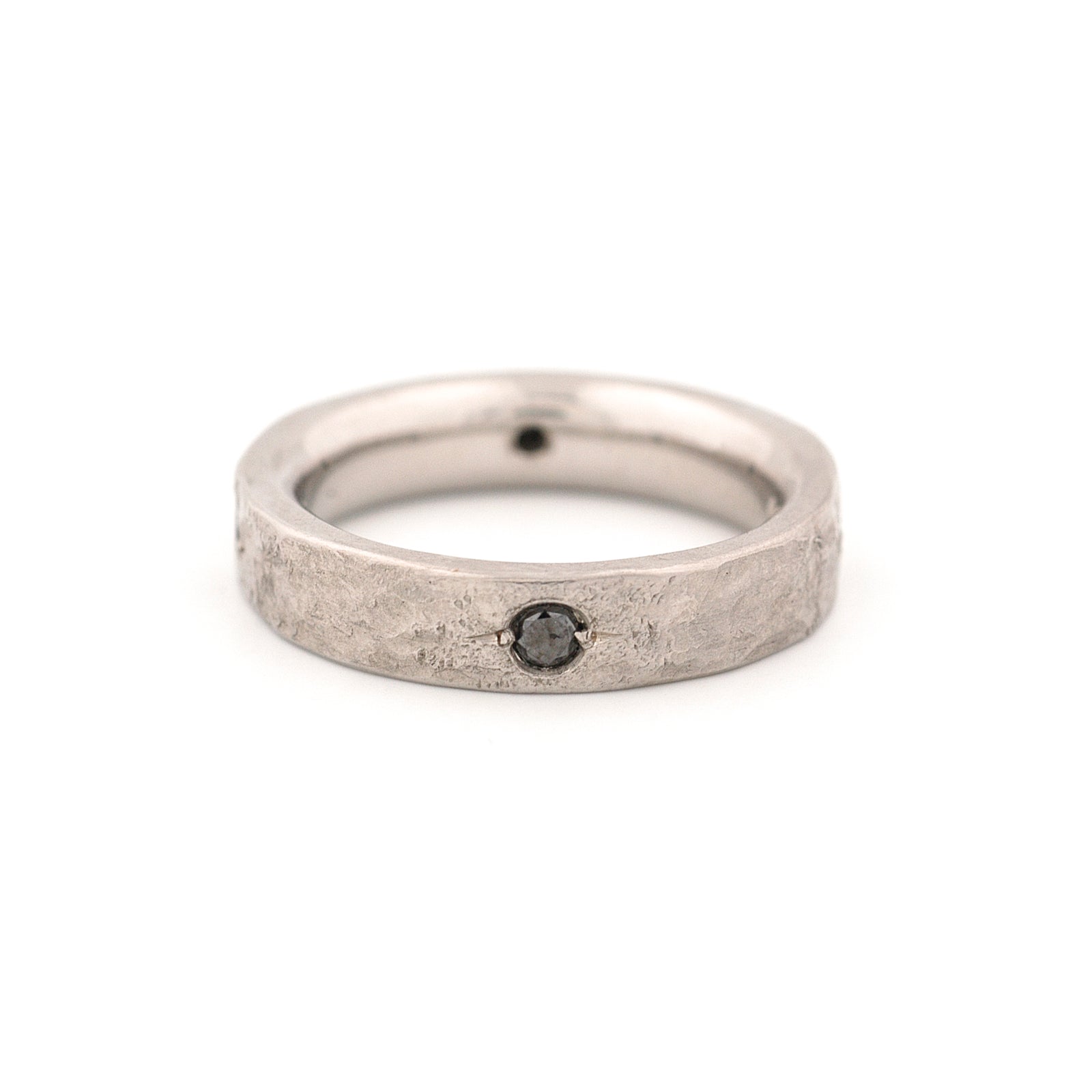 Palladium and Black Diamond Band