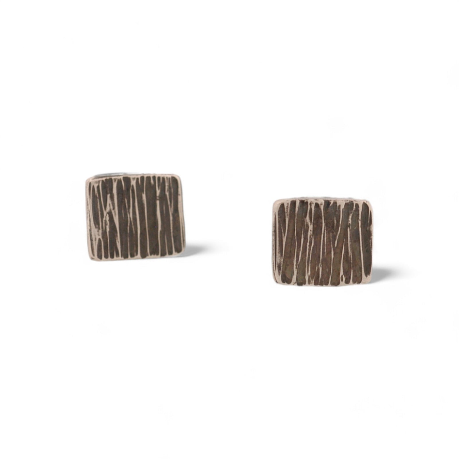 Textured Sterling Silver Stud Earrings
