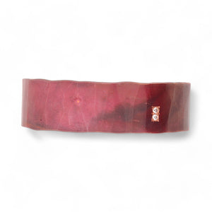 Incredible juicy cherry red copper cuff with brilliant diamonds