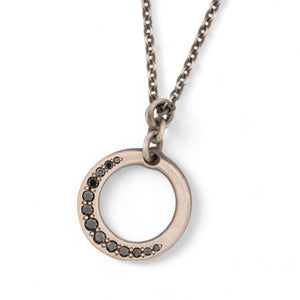 Black Diamond Moon Pendant