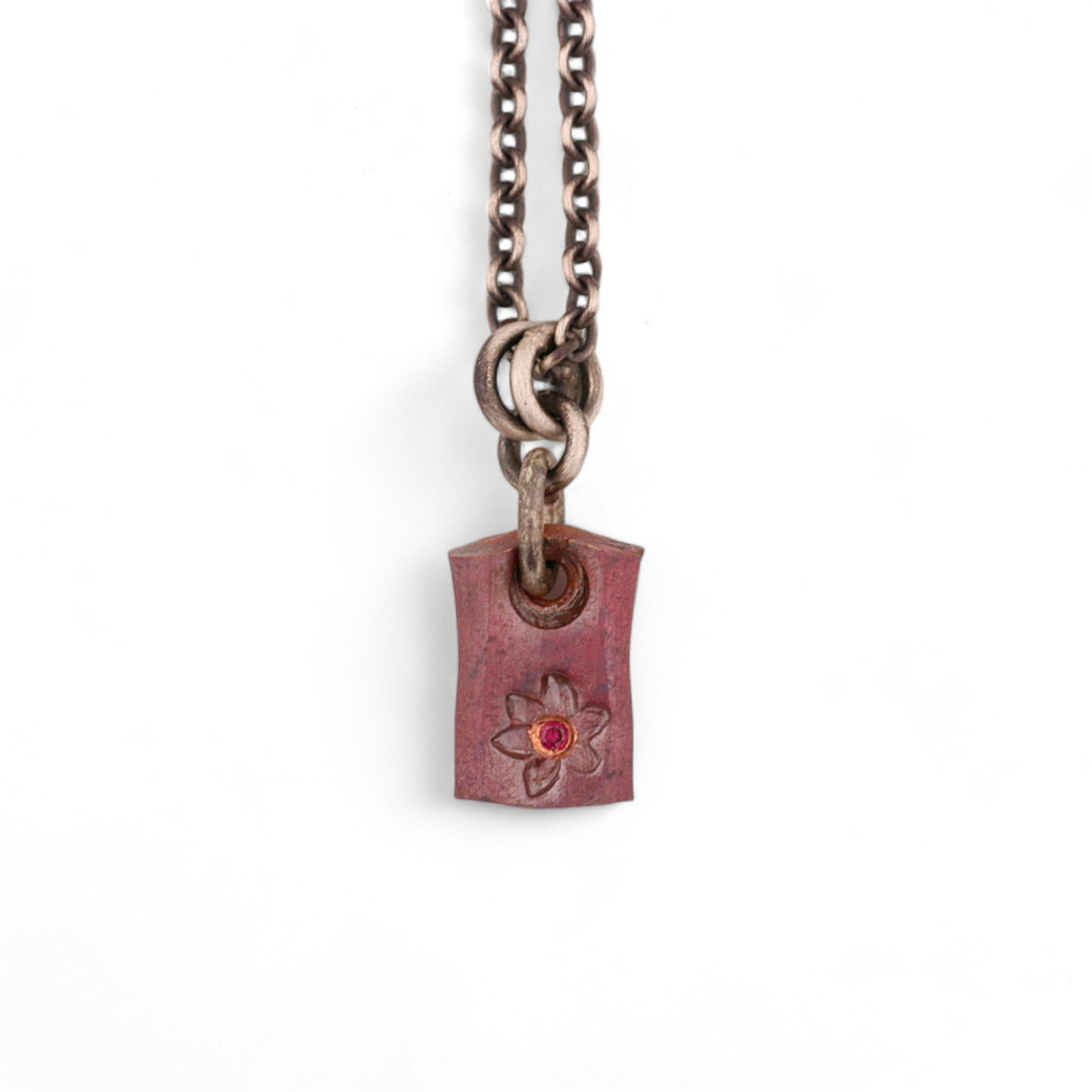 Ruby Flower Pendant