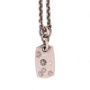 Snowflake Tile Pendant with Diamonds