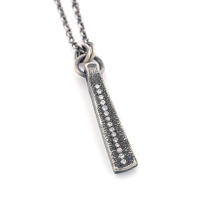 Silo Pendant with Repurposed White Diamonds