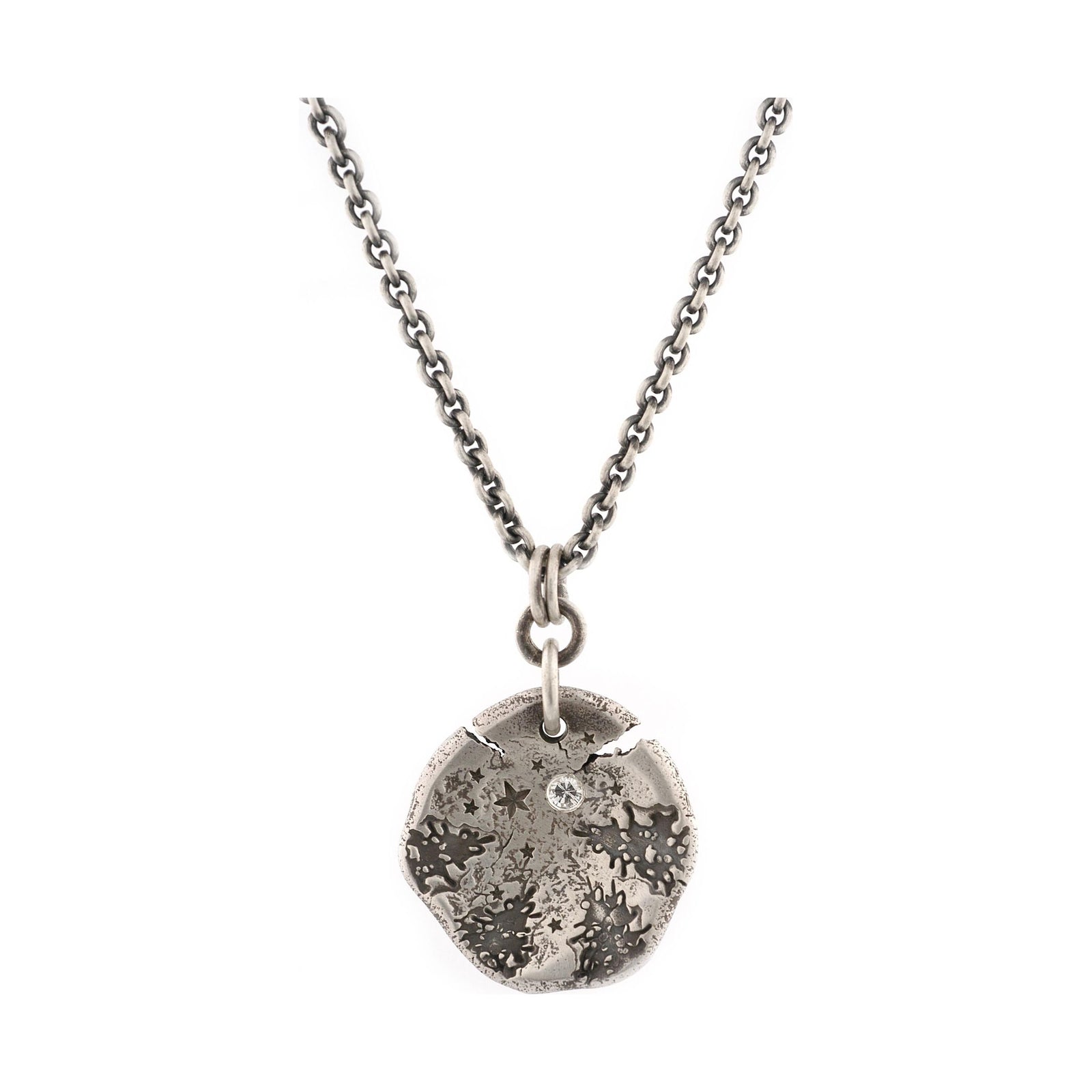 Treetops and Stars Circle Pendant