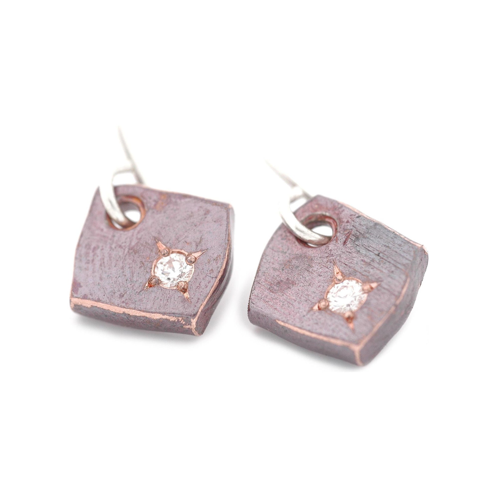 Copper Tile Earrings
