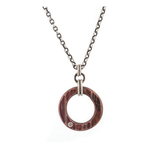 Textured Copper Circle Pendant