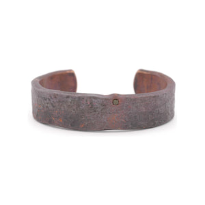 Textured Wide Copper Bracelet
