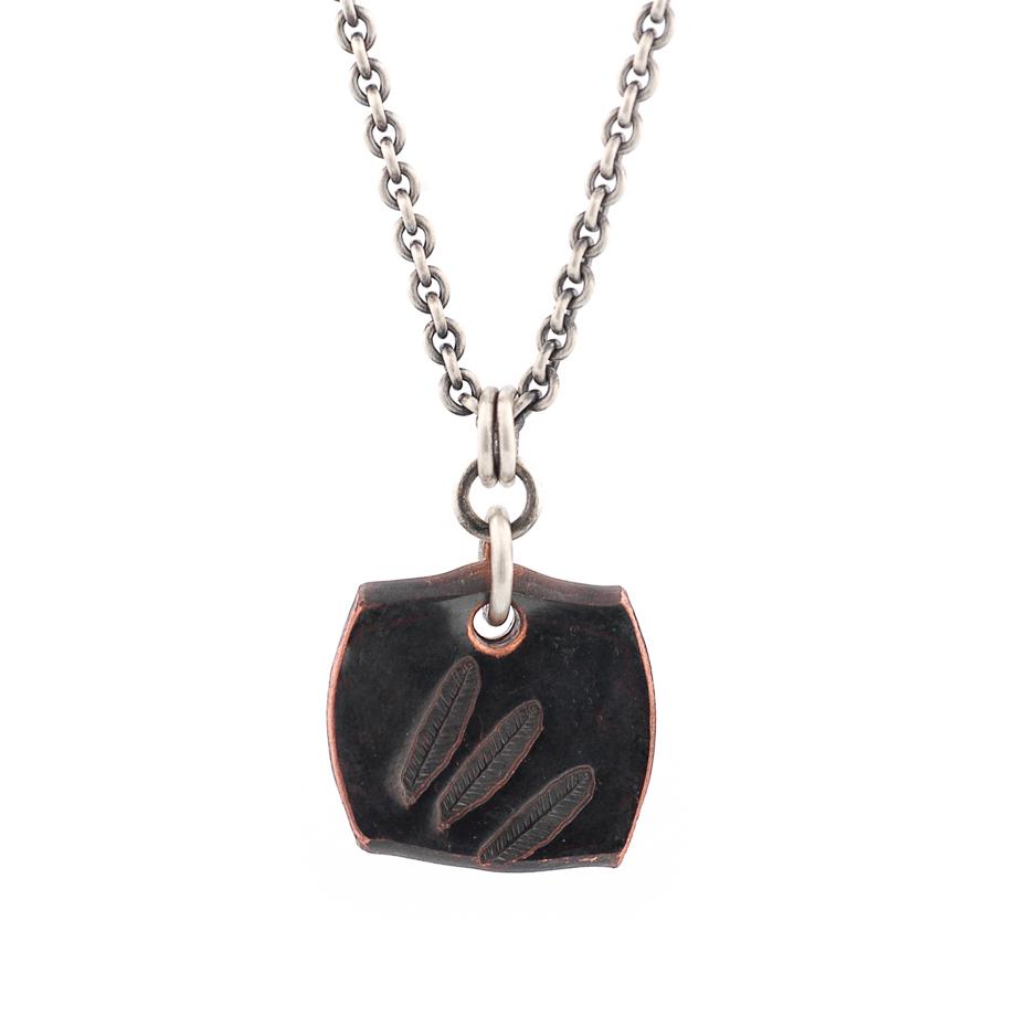 Dark Feathers Copper Pendant