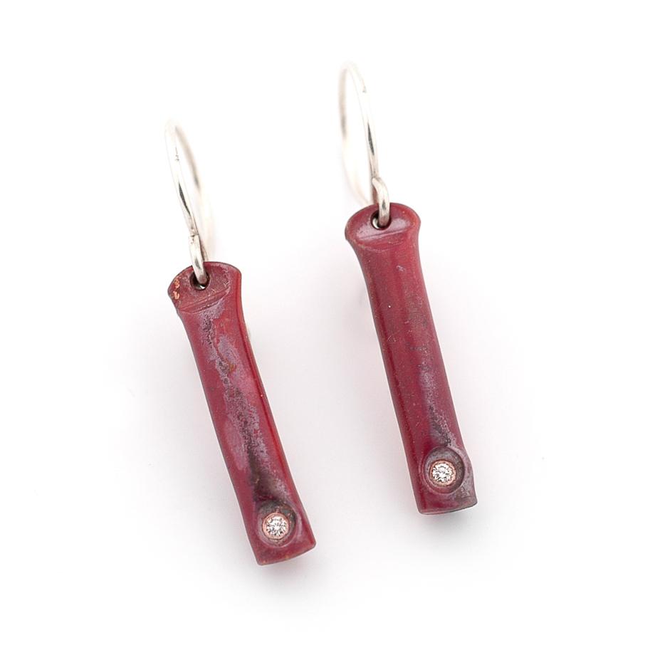 Copper Stick Earrings
