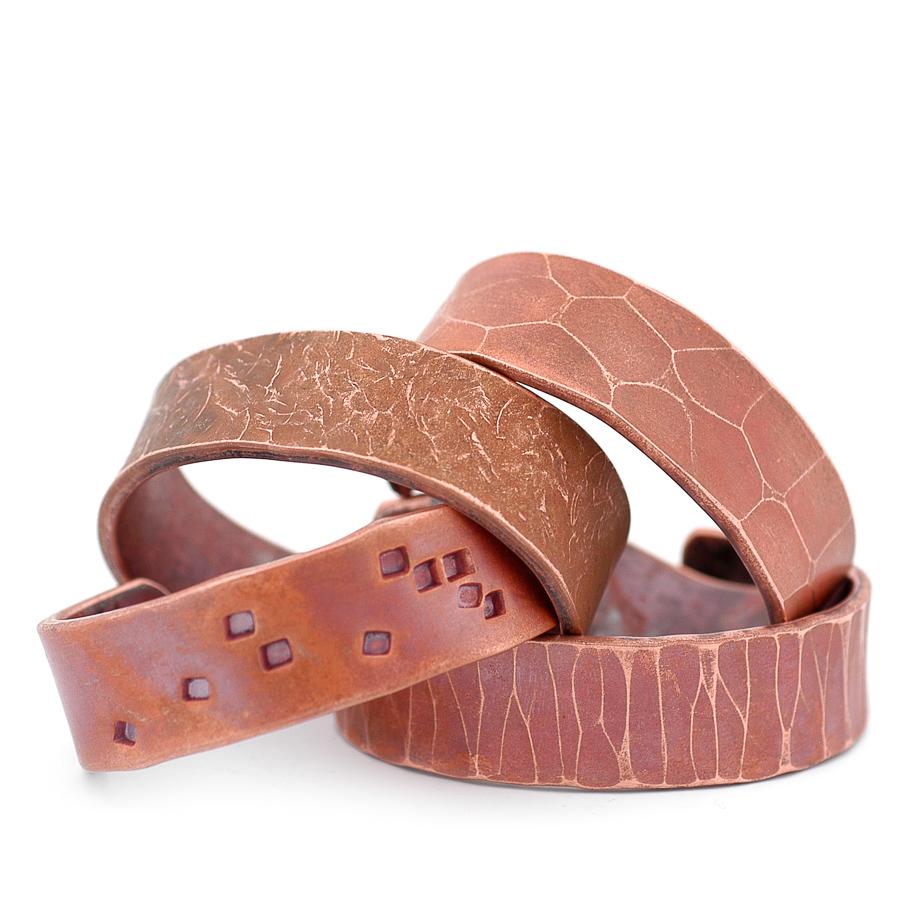 Wide Signature Copper Cuffs