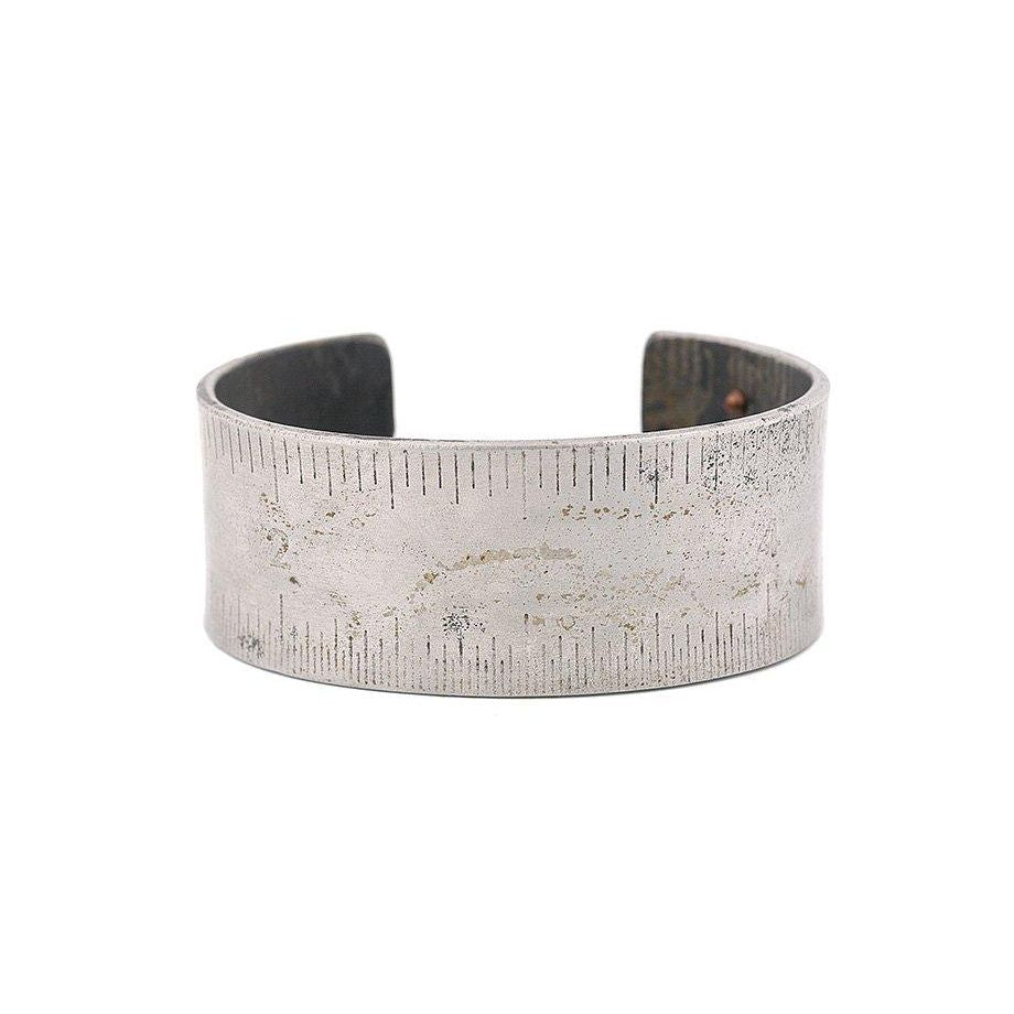 Cuff Wide Ruler Vintage Steel Ruler Cuff - John Paul Designs