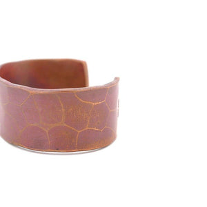 Forged Copper Cuff with Tortoise Texture
