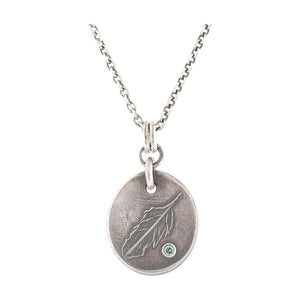 Sterling Silver Feather Embossed Pendant