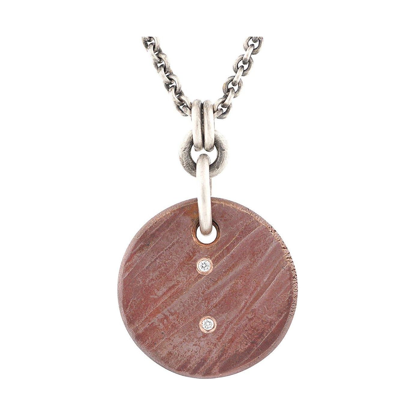 Copper Textured Disk Pendant