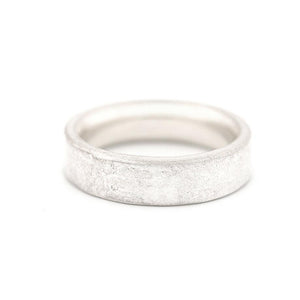 Satin finish sterling silver ring