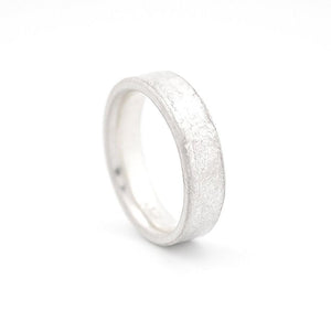 Satin finish sterling silver ring