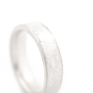 Satin finish sterling silver ring