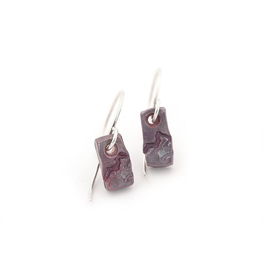 Vertical Copper Mountain Earrings
