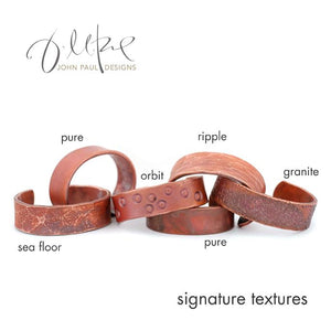 Wide Signature Copper Cuffs