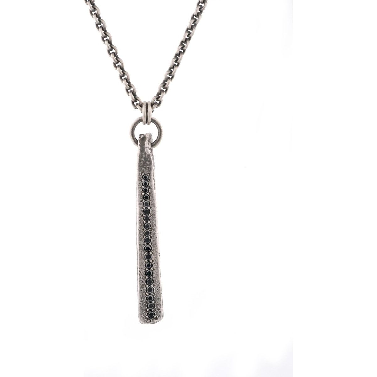 Black Diamond Row Pendant - John Paul Designs