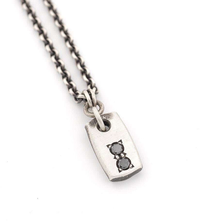 Black Diamond Row Pendant - John Paul Designs