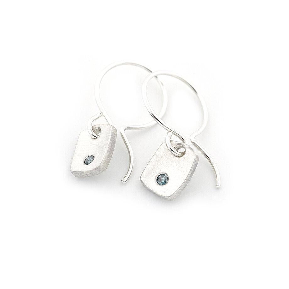 Blue Diamond Tile Earrings - John Paul Designs