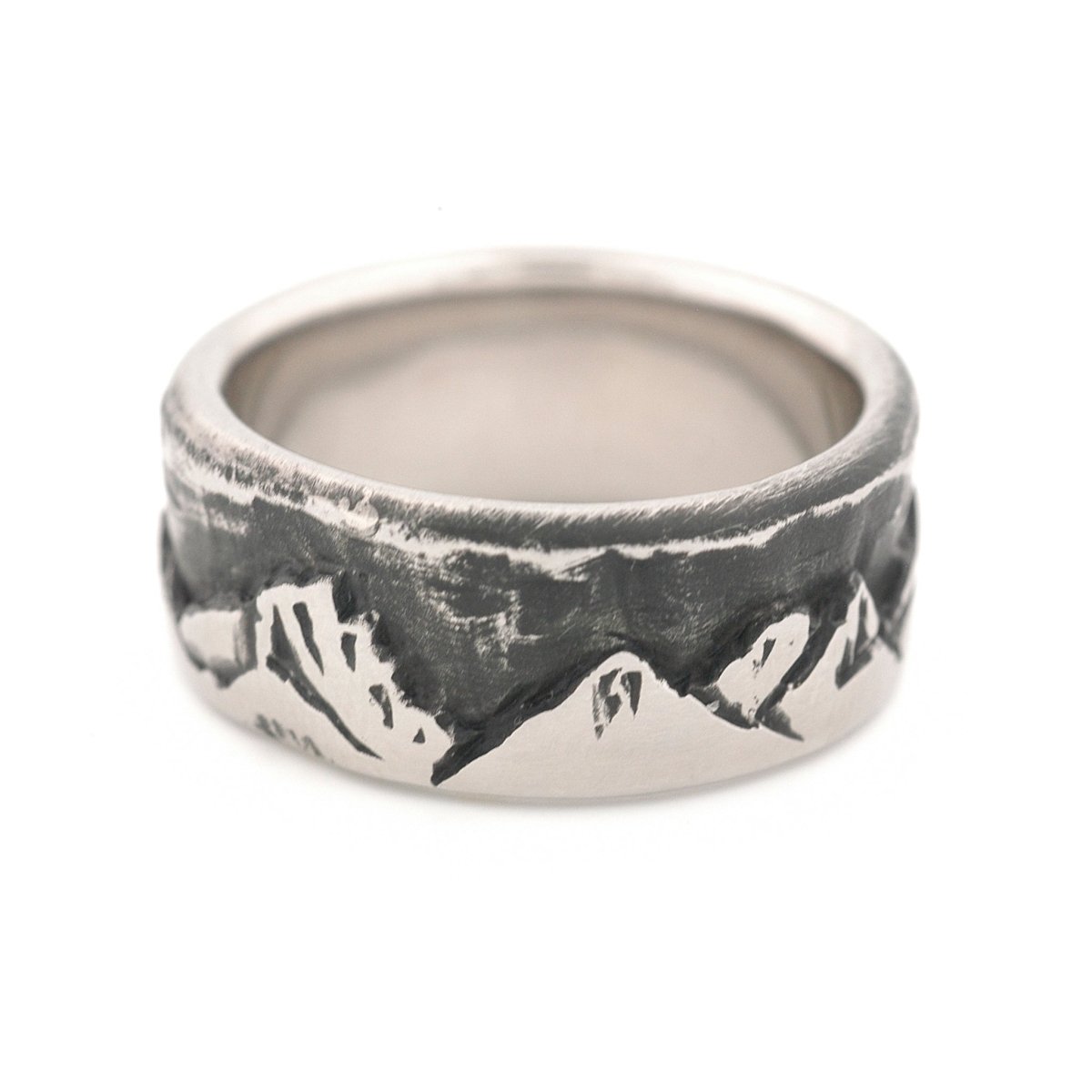 Cascades Mountain Range Cobalt Chrome Ring - John Paul Designs